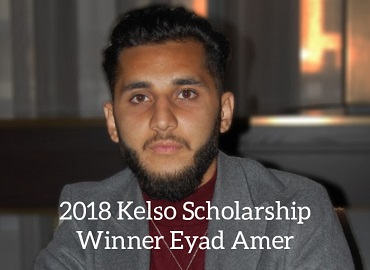 2018 Kelso Scholarship Winner Eyad Amer