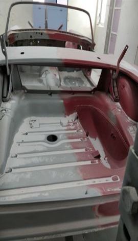 Car restoration with abrasive blasting